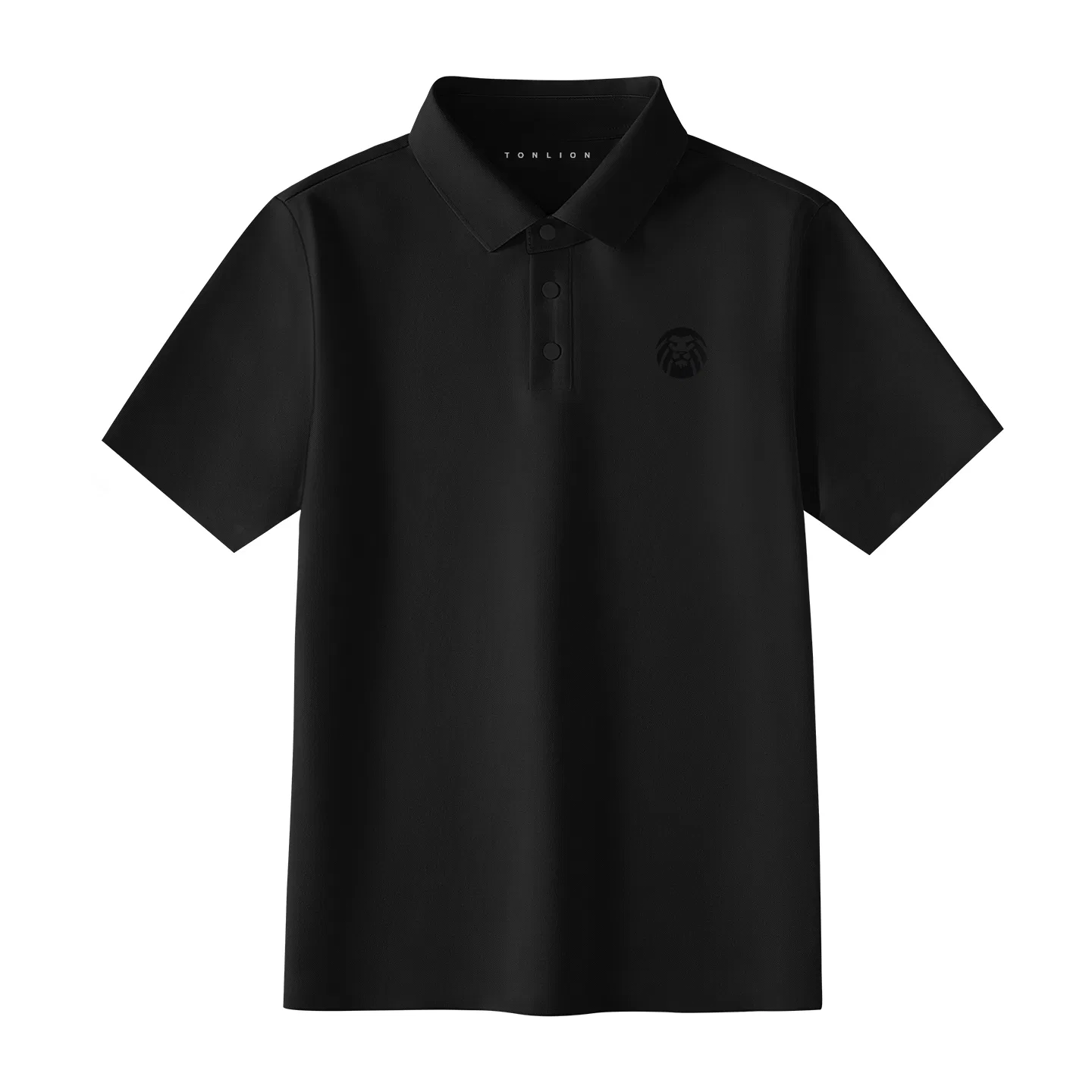 Детская поло Unisex с принтом Tonlion, Цвет: Ice Silk Traceless Obsidian Black