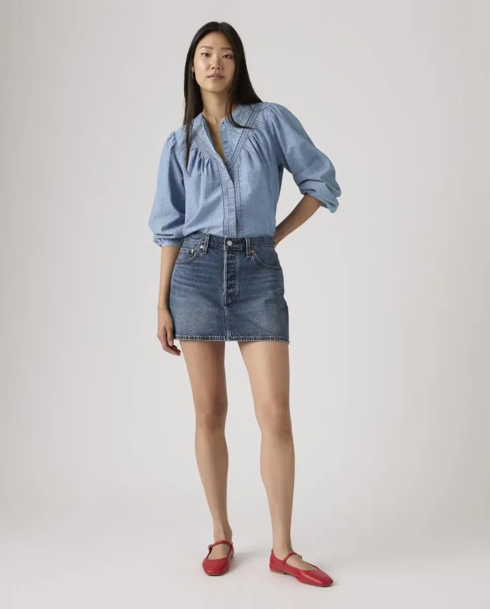 Женская короткая джинсовая юбка Icon, Levi's, Azul Marino