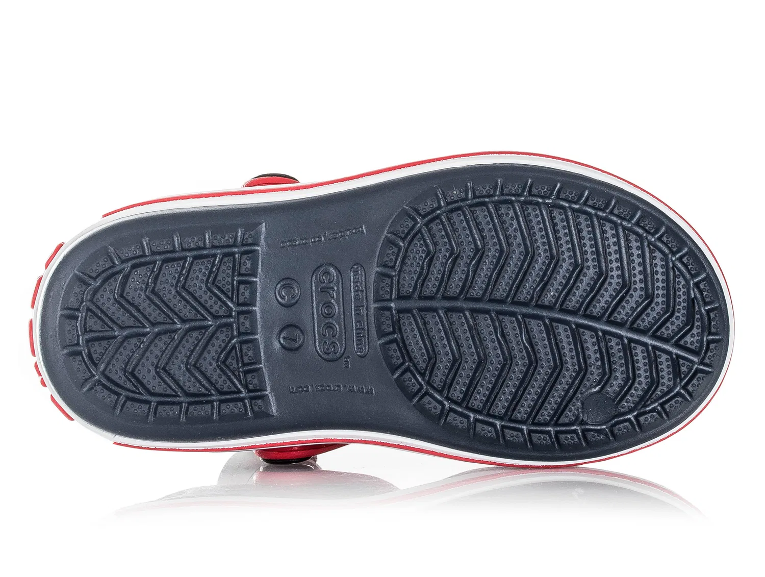 Детские сандалии с ремешком Crocs Crocband, Dark Blue / Red — фото 4