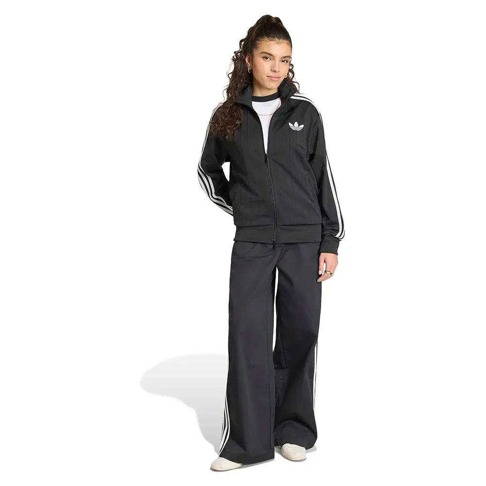 Толстовка Pinstripe Firebird Loose Track full zip Adidas Originals, черный — фото 4