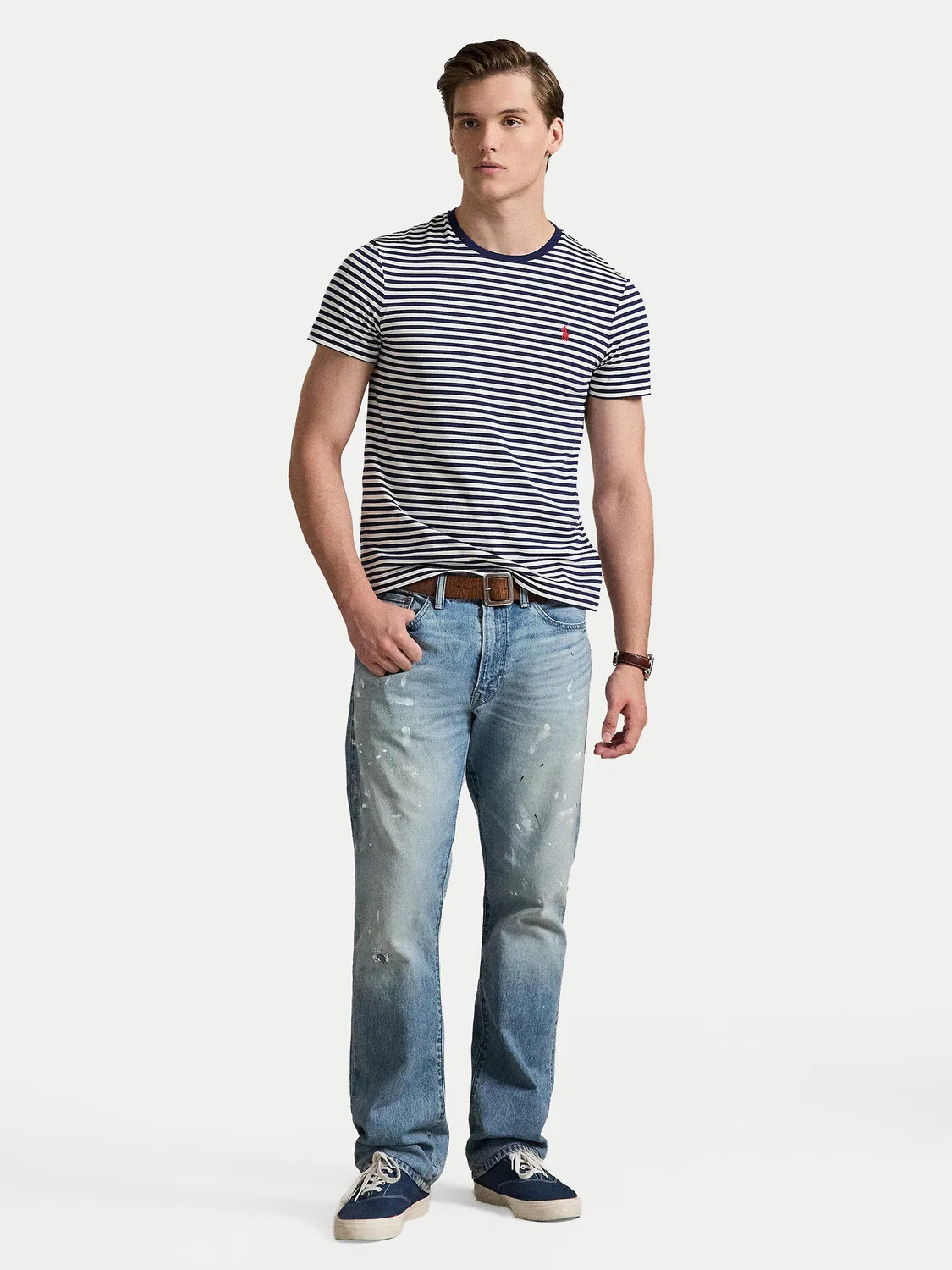 Мужская футболка стандартного кроя Polo Ralph Lauren, темно-синий — фото 2