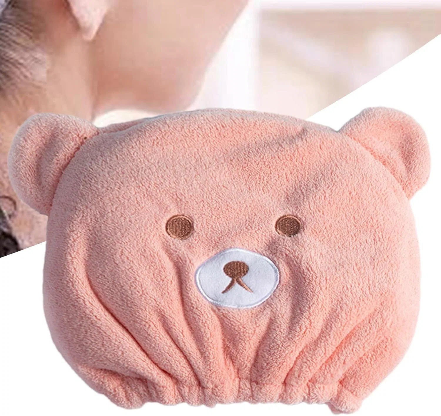 Шапочка для душа с быстрым впитыванием, Fleece, Rosa Generisch — фото 3