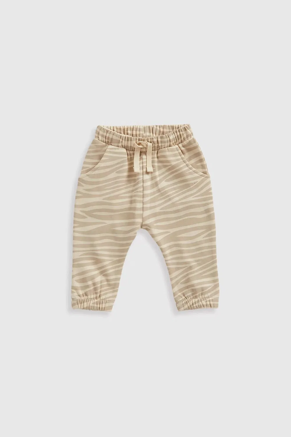 Джоггеры с принтом животных Mothercare, кремовый