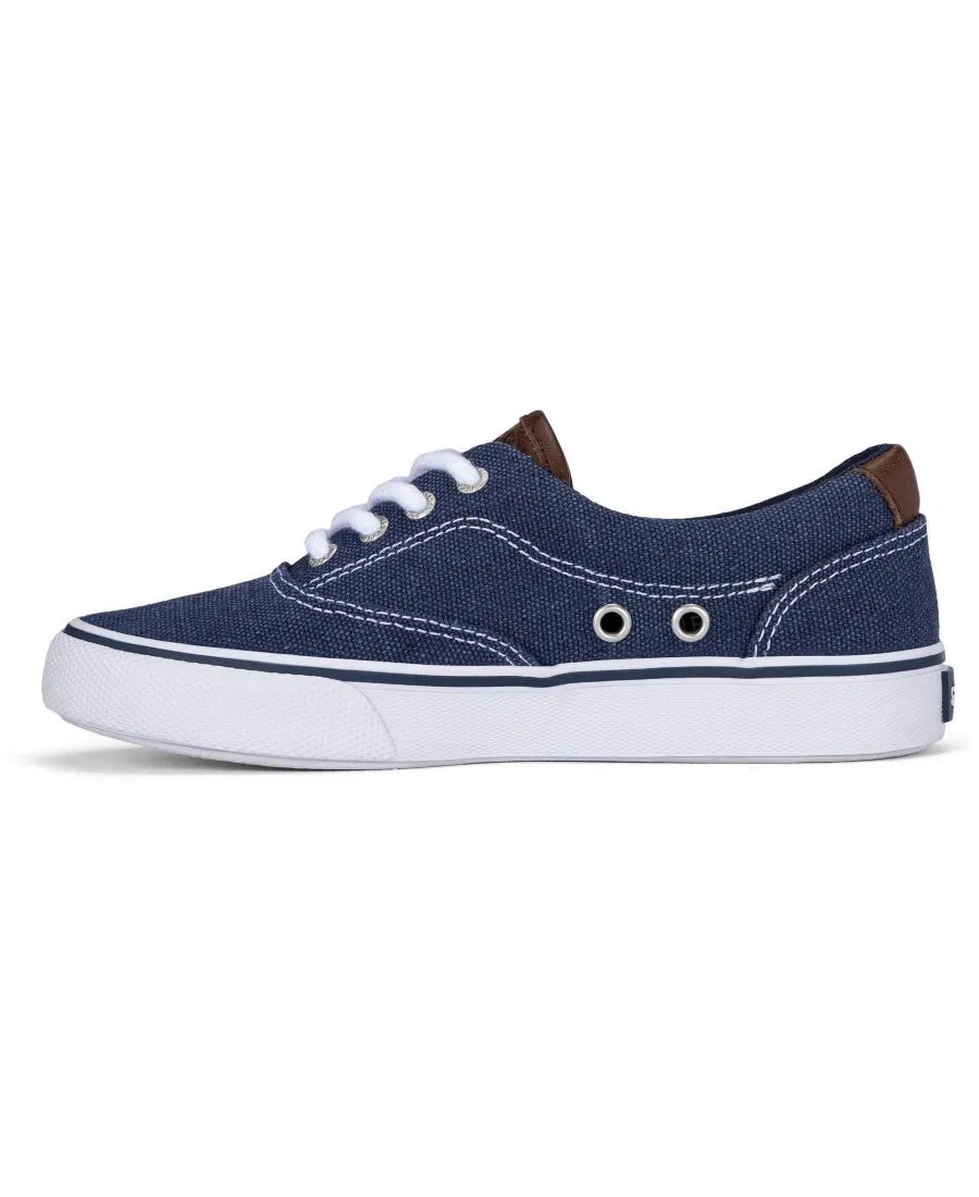 Кеды с хлопковыми шнурками и скрытой резинкой CVO Striper II Sperry, Midnight Blue Canvas — фото 2