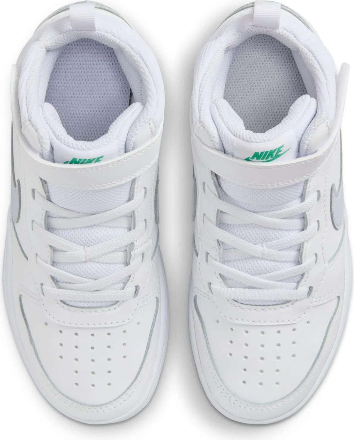 Детские кроссовки для мальчиков с ключевой характеристикой Court Borough Mid 2 NIKE, White Football Grey Stadium Green — фото 4
