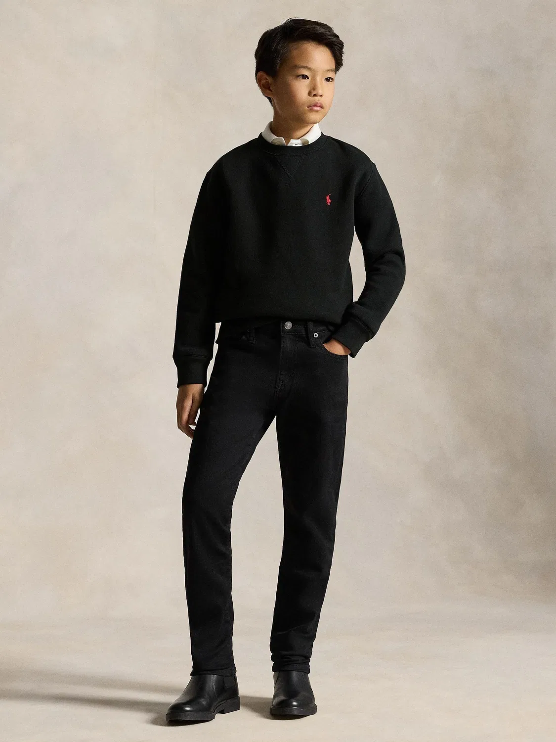 Свитшот с логотипом, Jersey Polo Ralph Lauren, черный — фото 2