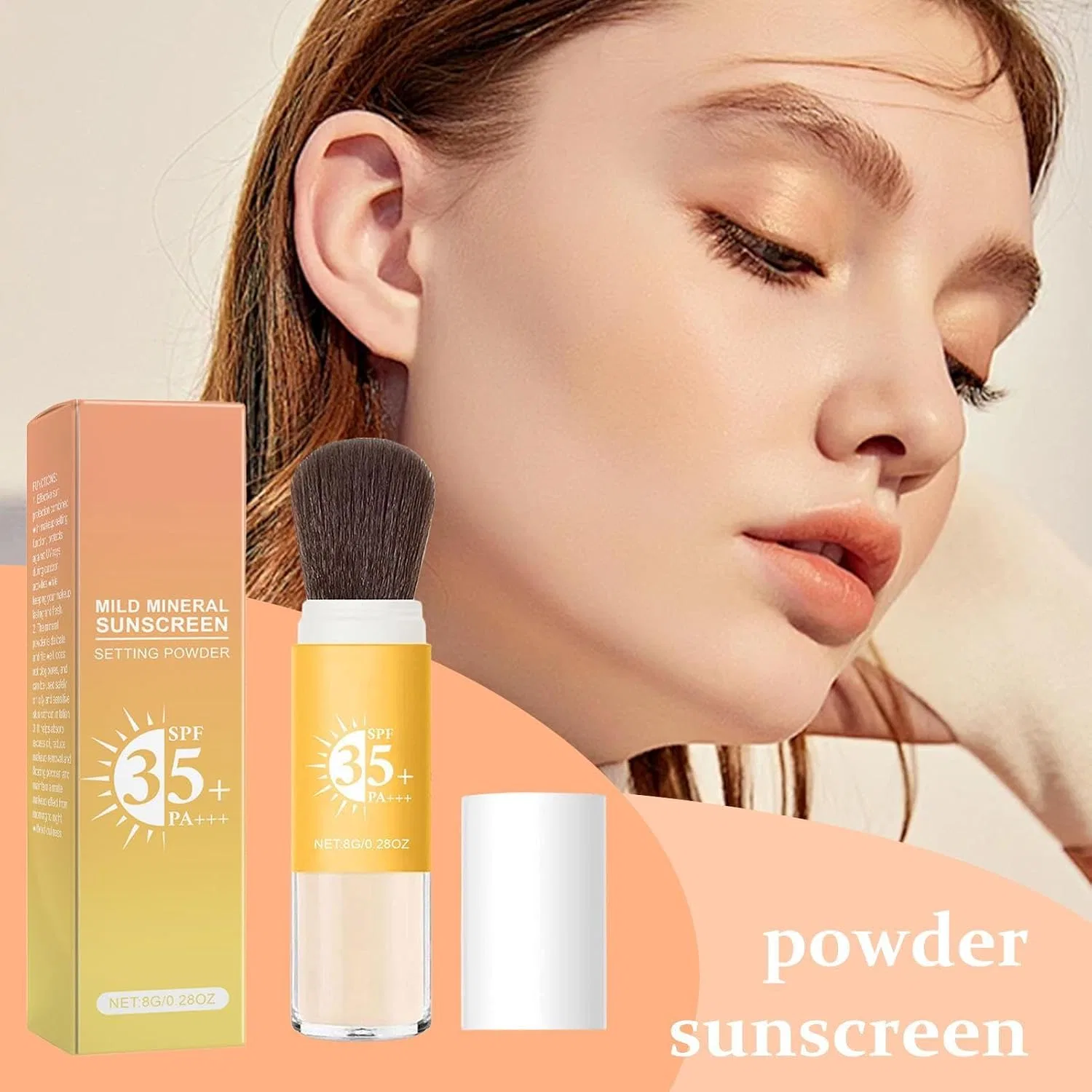 Солнцезащитная пудра SPF35, Матовая, Водостойкая, 1 шт Generisch — фото 2