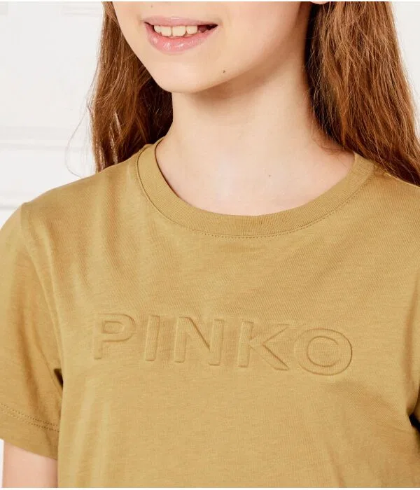Детская футболка с круглым вырезом Pinko Up, Sabbia — фото 4