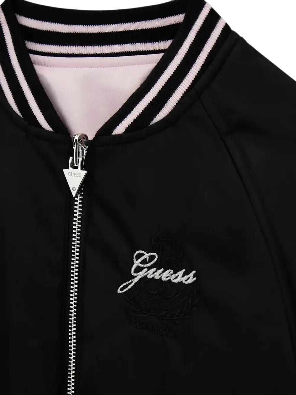 Двусторонняя куртка с вышитым логотипом Guess Kids, черный — фото 3