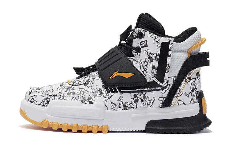 

Кроссовки Disney X Kids GS High-top белые/черные Lining Young