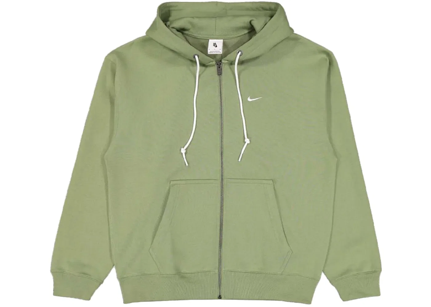 Мужская худи с длинным рукавом Nike Solo Swoosh Full Zip Hoodie, Oil Green/White