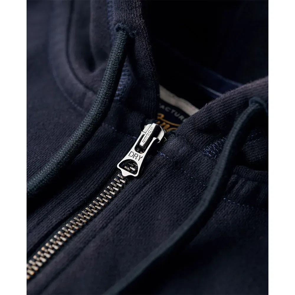 Худи Athletic Relaxed Crop full zip Superdry, синий — фото 4