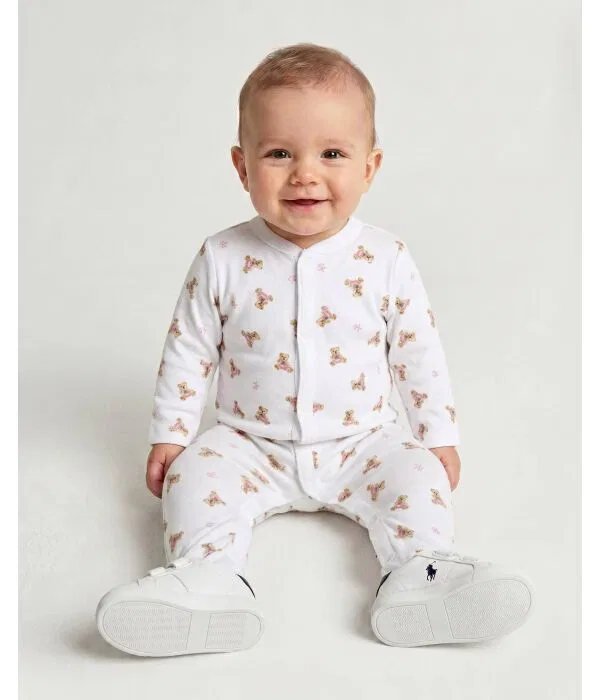 Детское боди для мальчиков хлопковый Polo Ralph Lauren, белый