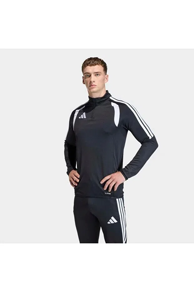 Мужская футболка с длинным рукавом для футбольных тренировок Adidas, Black — фото 3