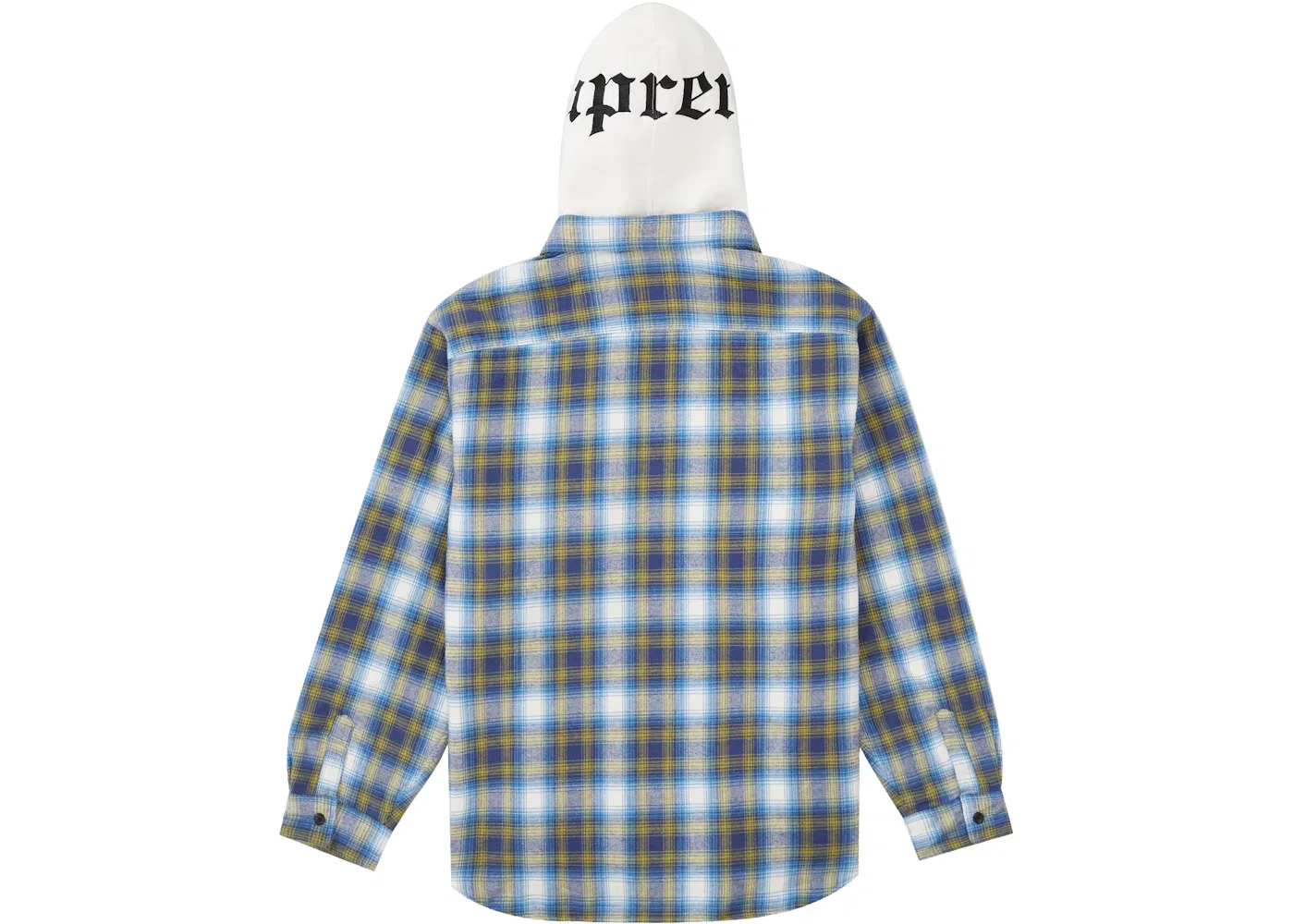 Мужская фланелевая рубашка-худи на молнии Supreme Shirt, Blue — фото 3