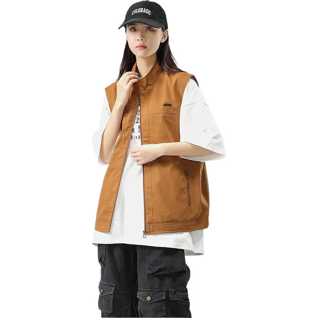 Детский жилет с принтом Jeep Leisure Collection, Caramel