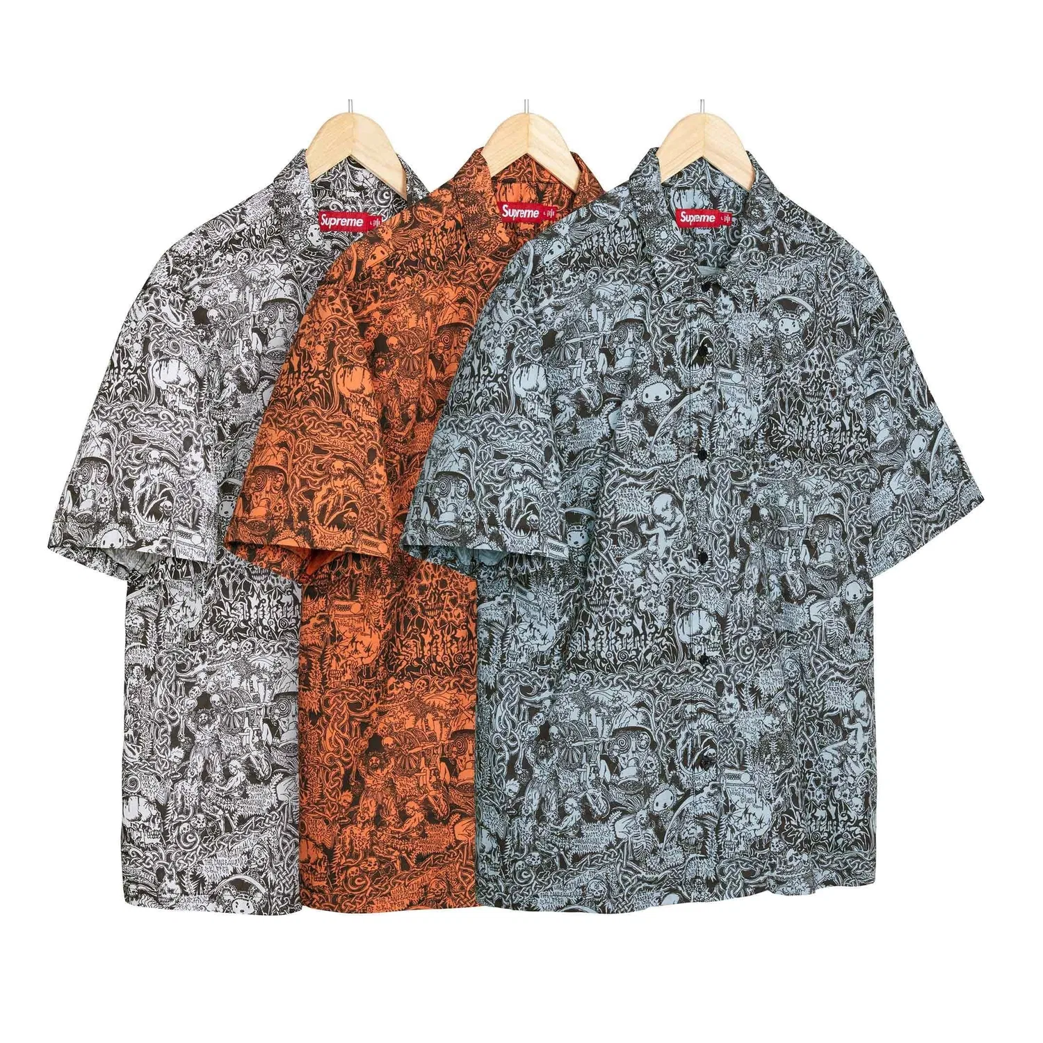 Рубашка с принтом Supreme SS26 Shirts Unisex Moderate Other, White — фото 4