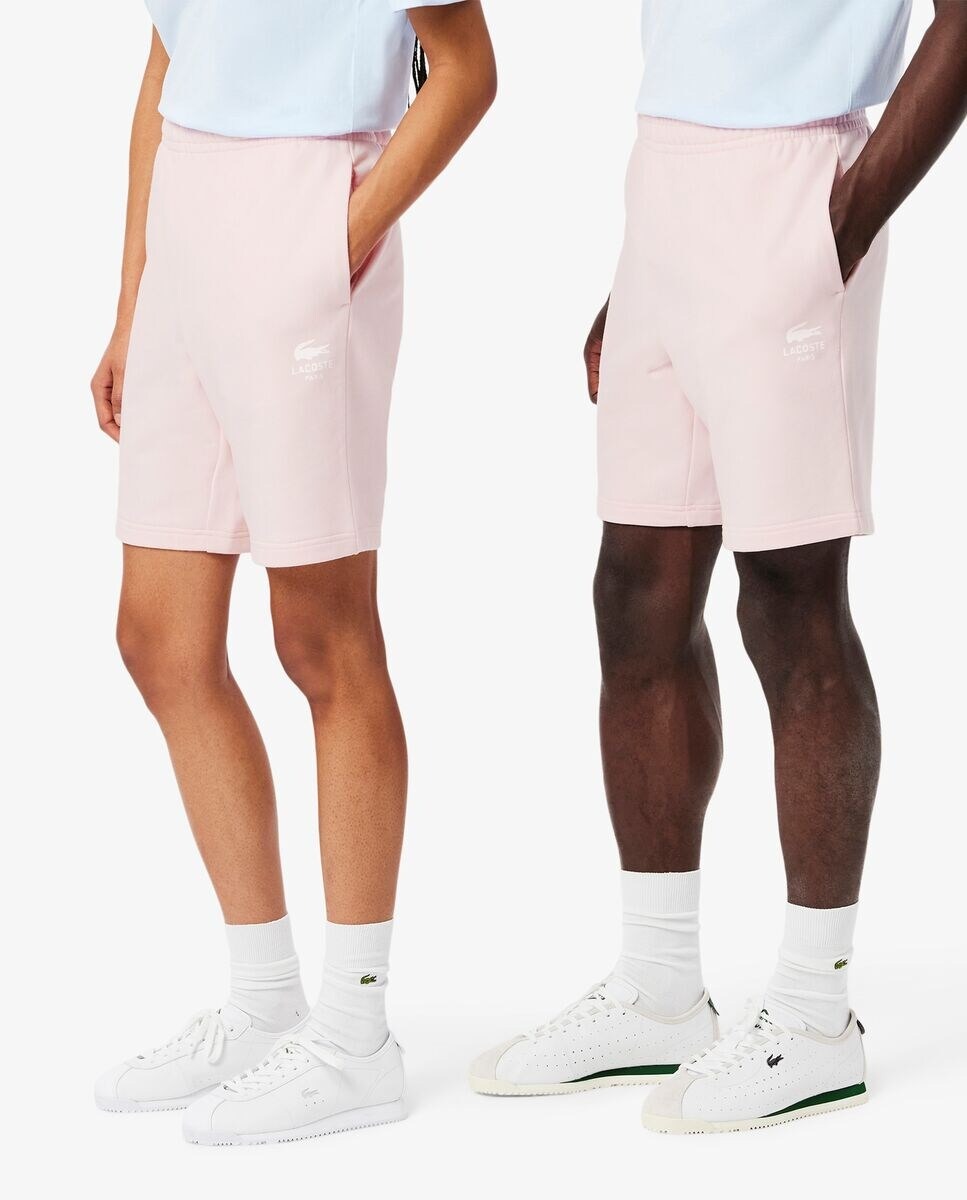 Шорты Lacoste GH0990-00, хлопковые флис, светло-розовые — фото 4