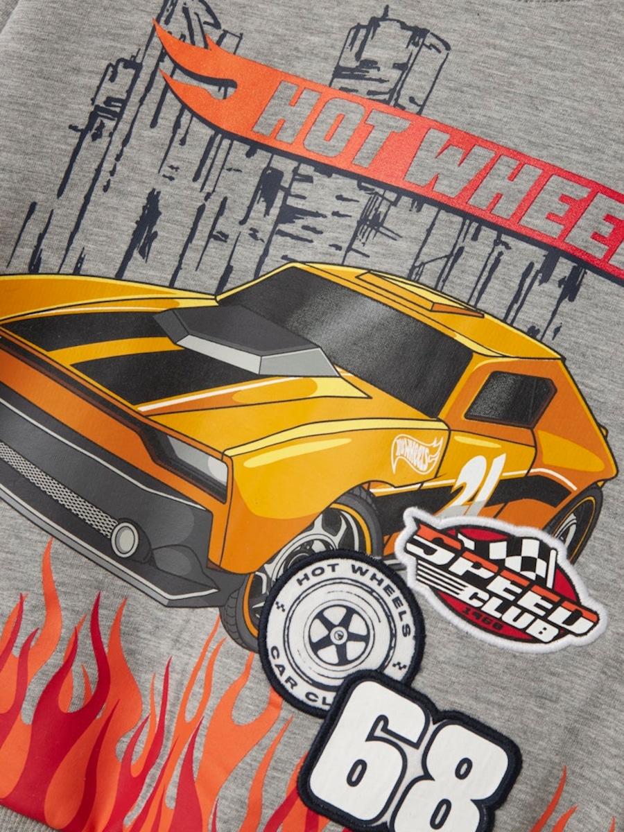 Толстовка NAME IT NMMJAKI HOTWHEELS, Mottled Grey — фото 3
