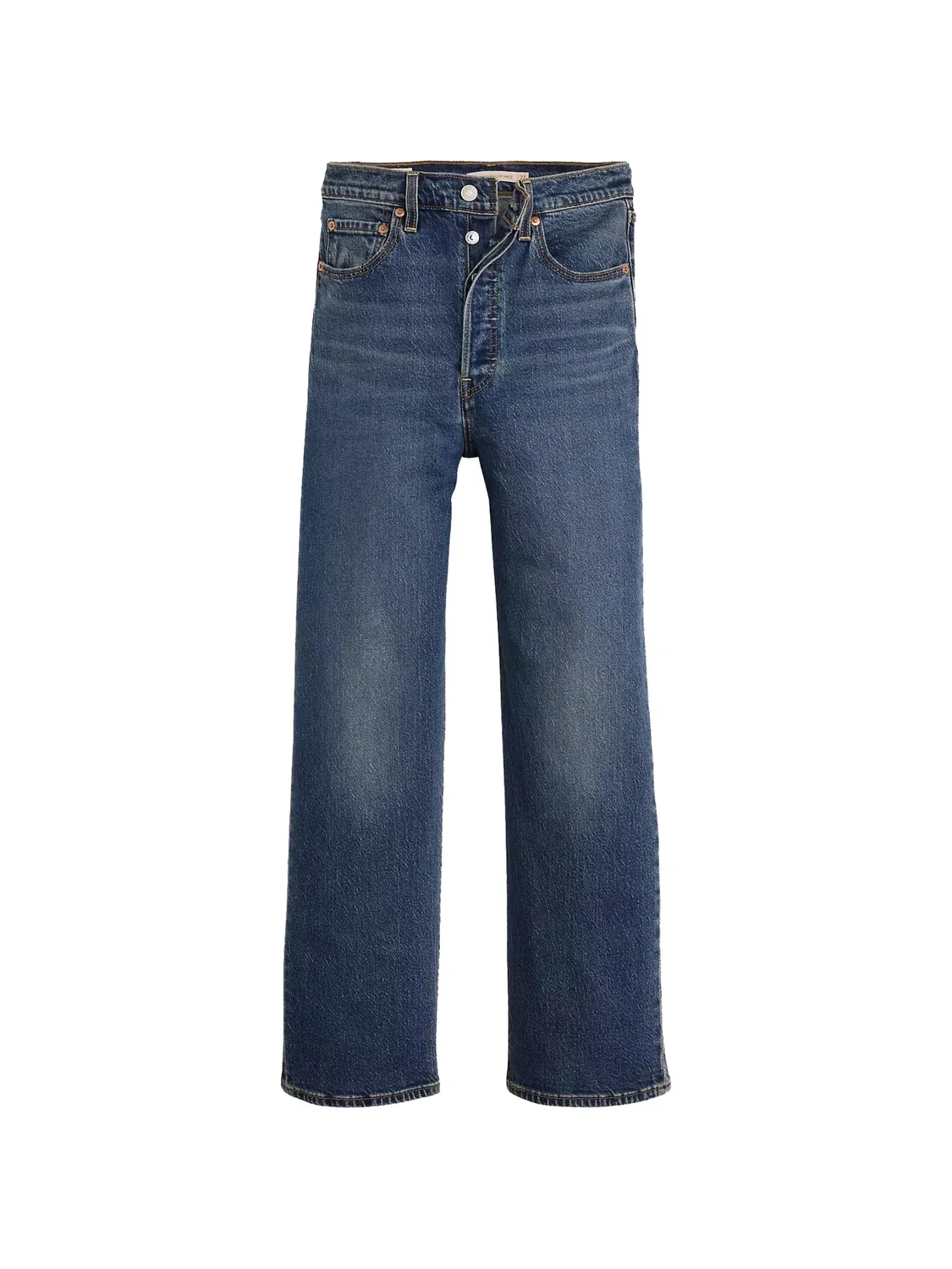 Джинсы Ribcage Straight укороченные синие Levi's, синий