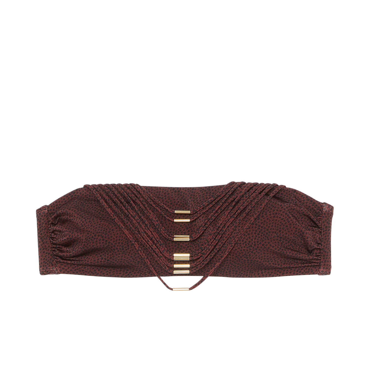 

Купальник Victoria's Secret Swim VS Archives Strappy Hardware Bandeau Bikini, коричневый