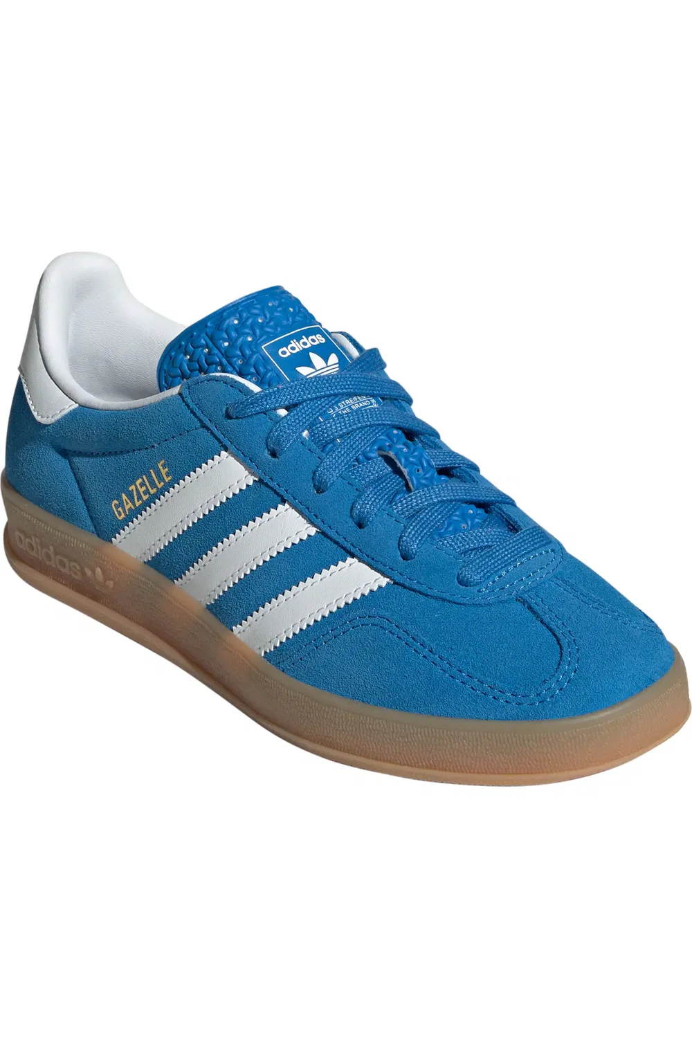 Детские кроссовки повседневные Gazelle Indoor adidas, Bluebird/White/Gum