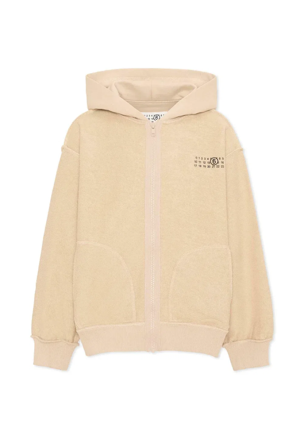 Толстовка унисекс Felpa на молнии Mm6 Maison Margiela, Beige