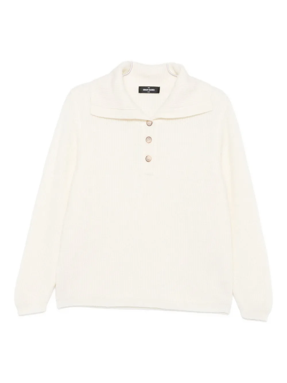 

Свитер с воротником на пуговицах Gran Sasso, белый