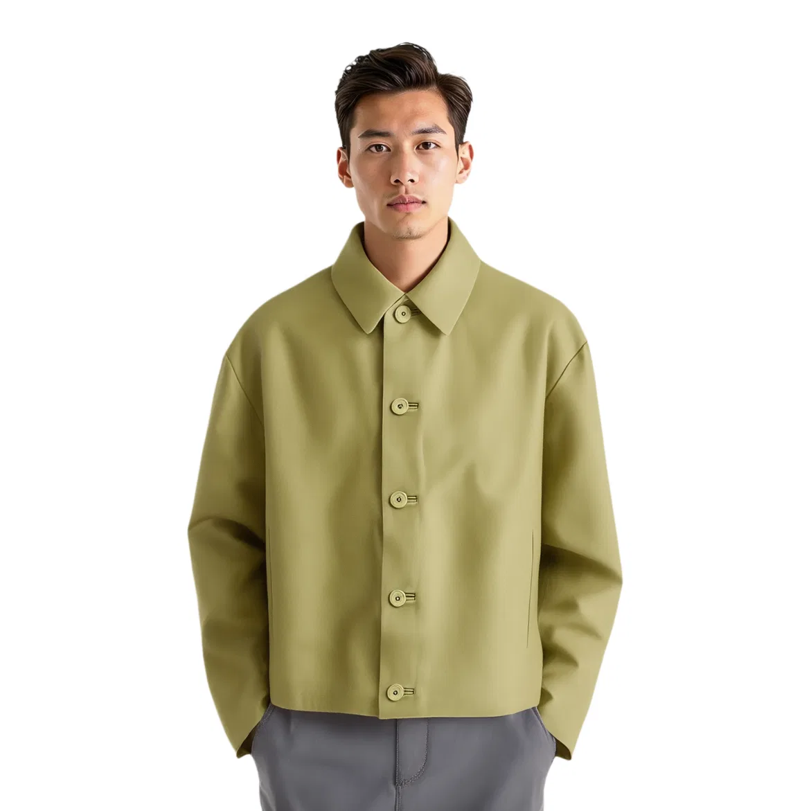 Женская куртка с лацканами Grass Green ZARA, Grass Green — фото 4