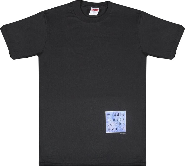 

Футболка Supreme Middle Finger To The World T-Shirt 'Black', черный