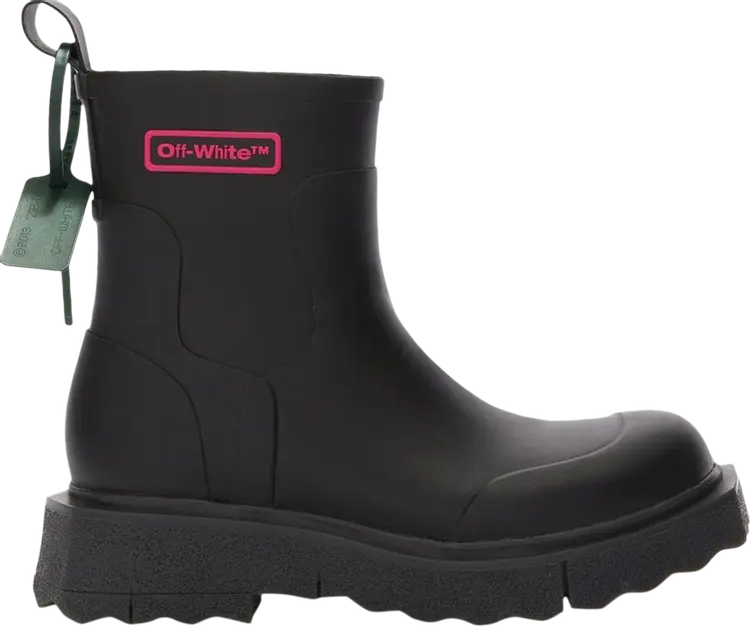 

Ботинки Off-White Rain Boot Black Fuchsia, черный