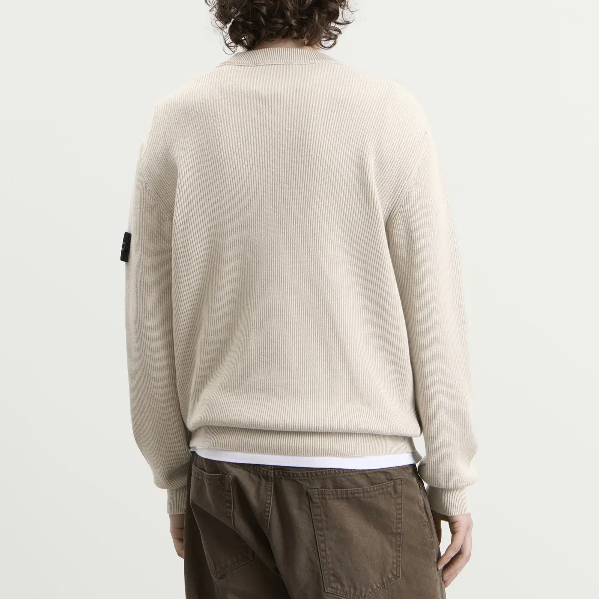 Джемпер из рифленого органического хлопка Stone Island, Sand — фото 3