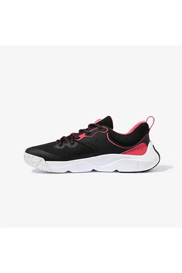 Детские кроссовки для девочек на шнуровке Playful fast sneakers for kids Decathlon, Black — фото 2