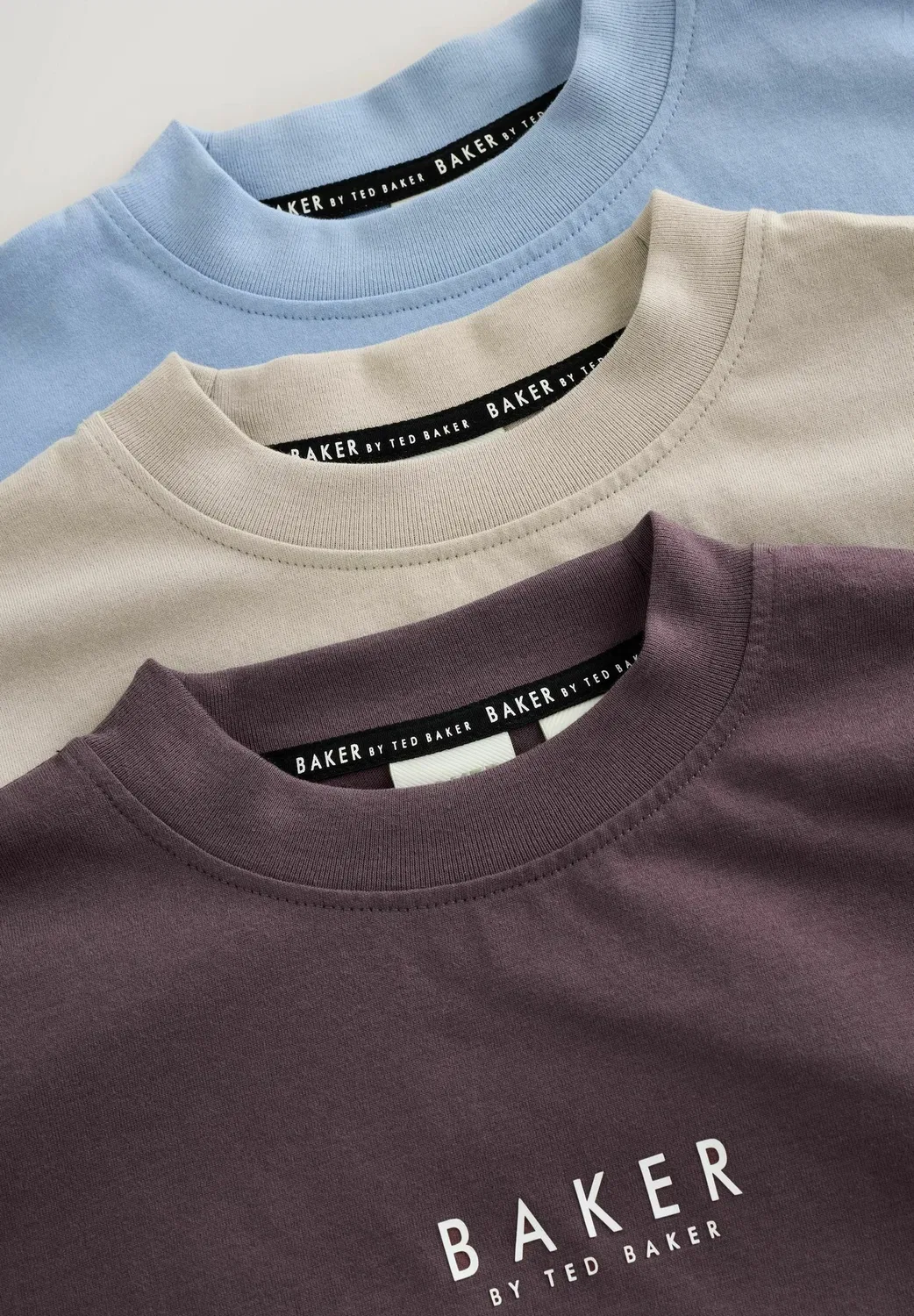 Комплект из 3 футболок с длинным рукавом - футболка с длинным рукавом Baker By Ted Baker, Burgundy Stone Blue — фото 2