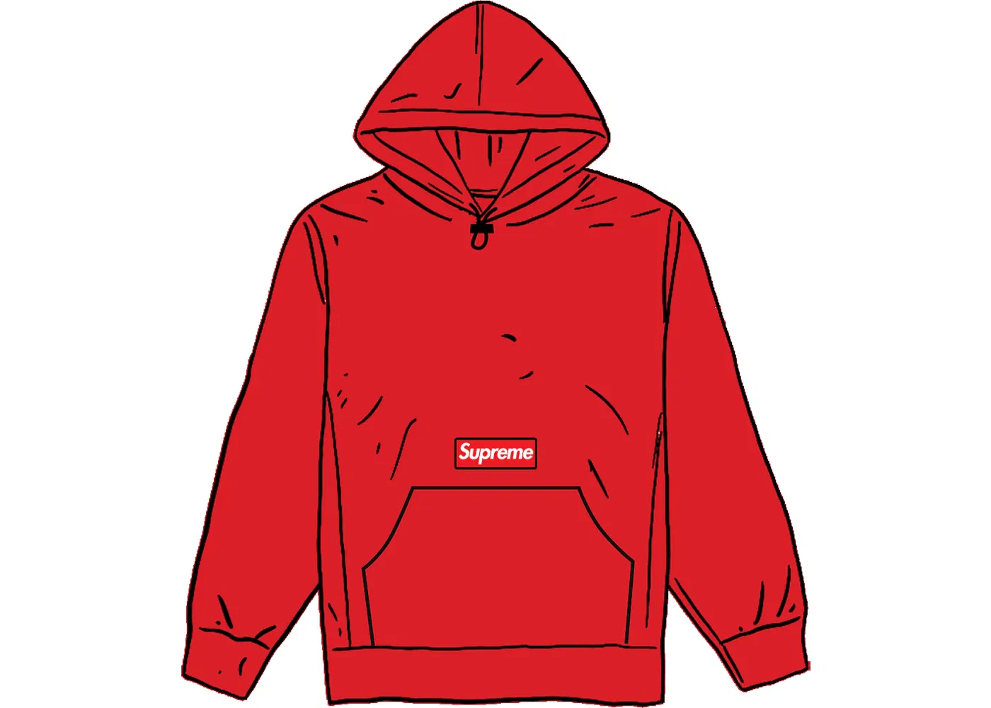 Мужской худи с принтом Supreme Hooded Sweatshirt (FW20), Red