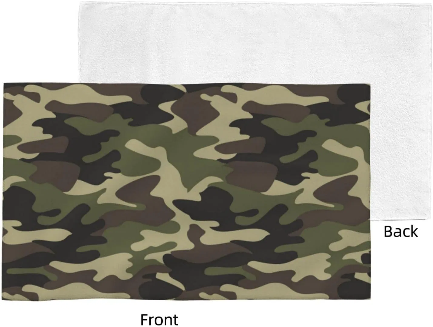 Полотенце для рук PEIXEN Green Military Camouflage, 27.5 x 16 дюймов, Микрофибра — фото 3