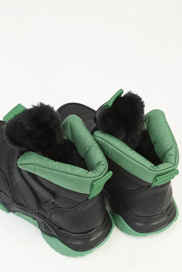 Детские ботинки для девочек на липучке Benetton, Black Green — фото 4