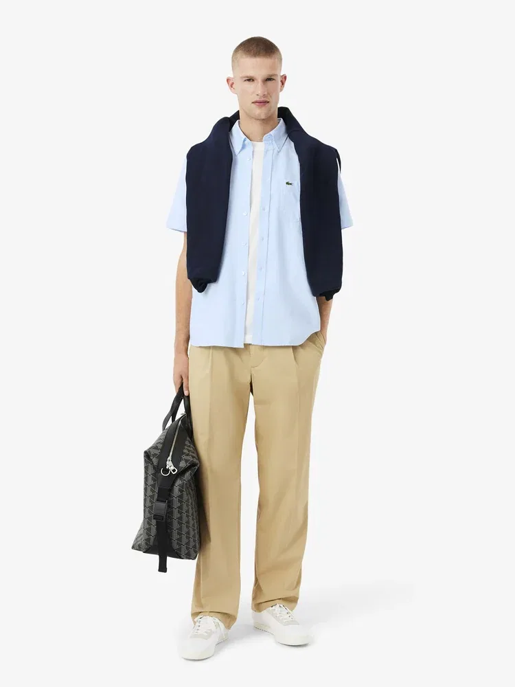 Рубашка с коротким рукавом Oxford, модель CH1917 LACOSTE, Sky Blue — фото 4