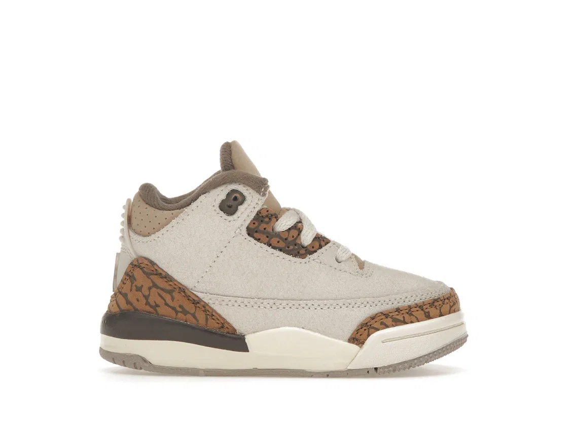 Детские кроссовки для мальчиков с принтом Jordan 3 Retro Palomino Jordan, Light Orewood Brown/Metallic Gold/Light British Tan/Palomino