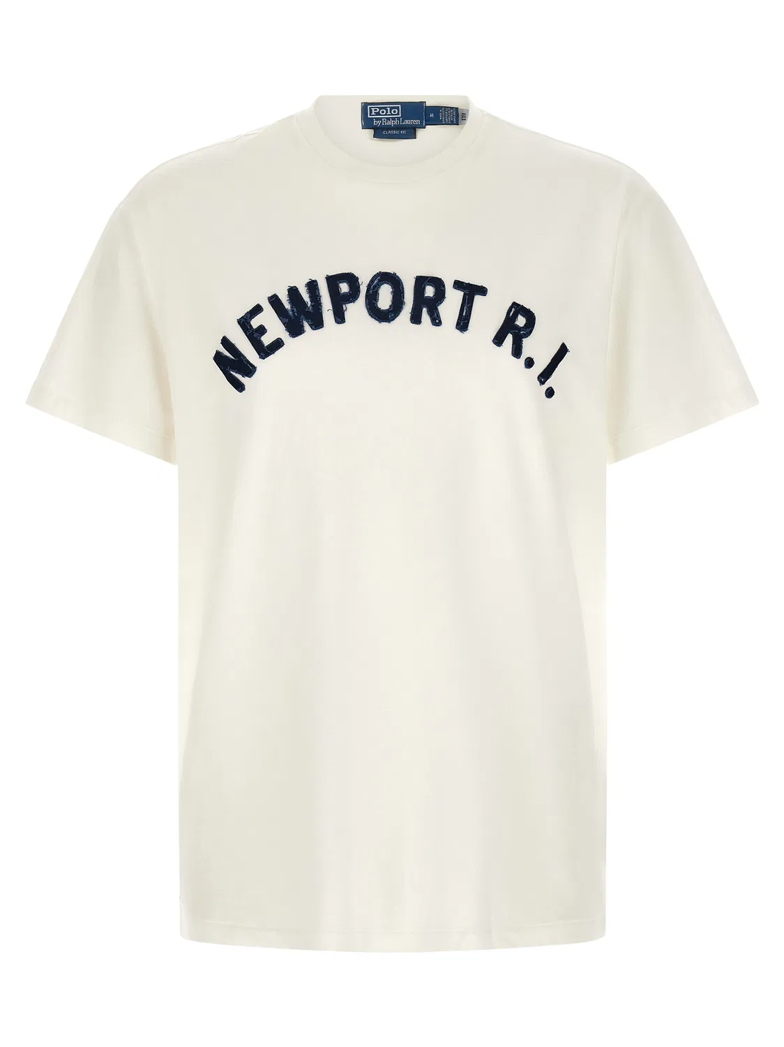 Мужская футболка с принтом и вышивкой Blue Cotton T-Shirt Polo Ralph Lauren, Blue