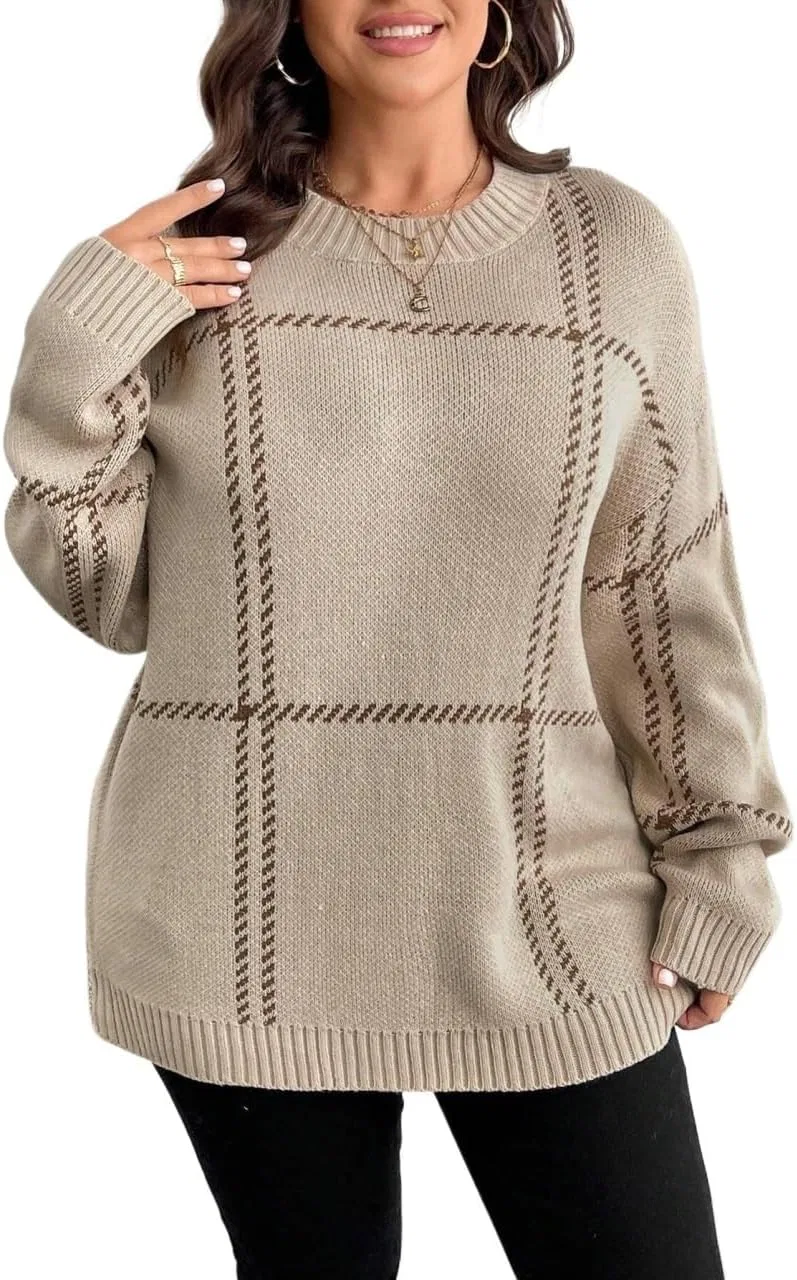 Женский свитер оверсайз с длинным рукавом, Regular Fit, абрикосовый