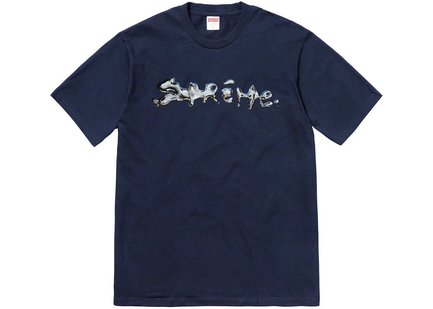 Мужская футболка с принтом Supreme Liquid Tee, Navy
