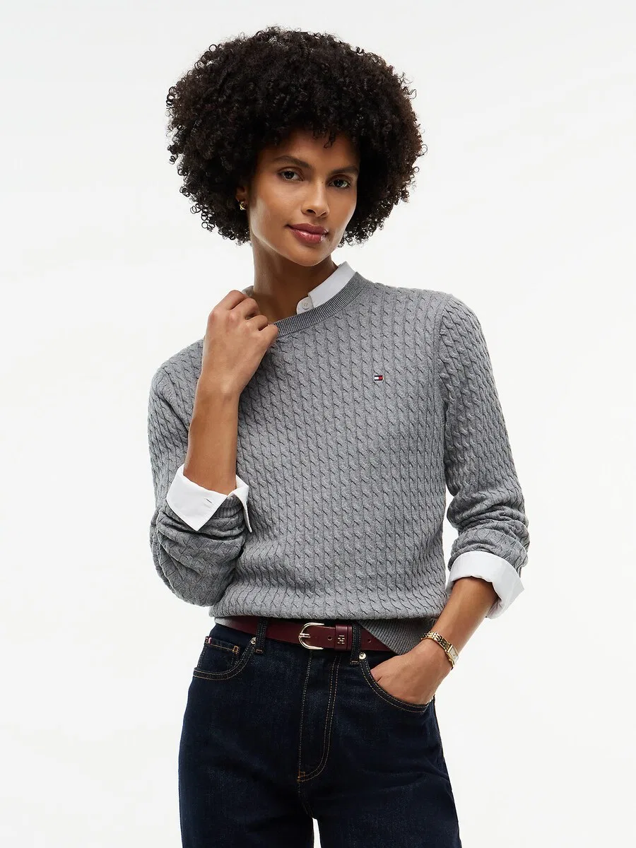 Свитер TOMMY HILFIGER темно-серого цвета — фото 2