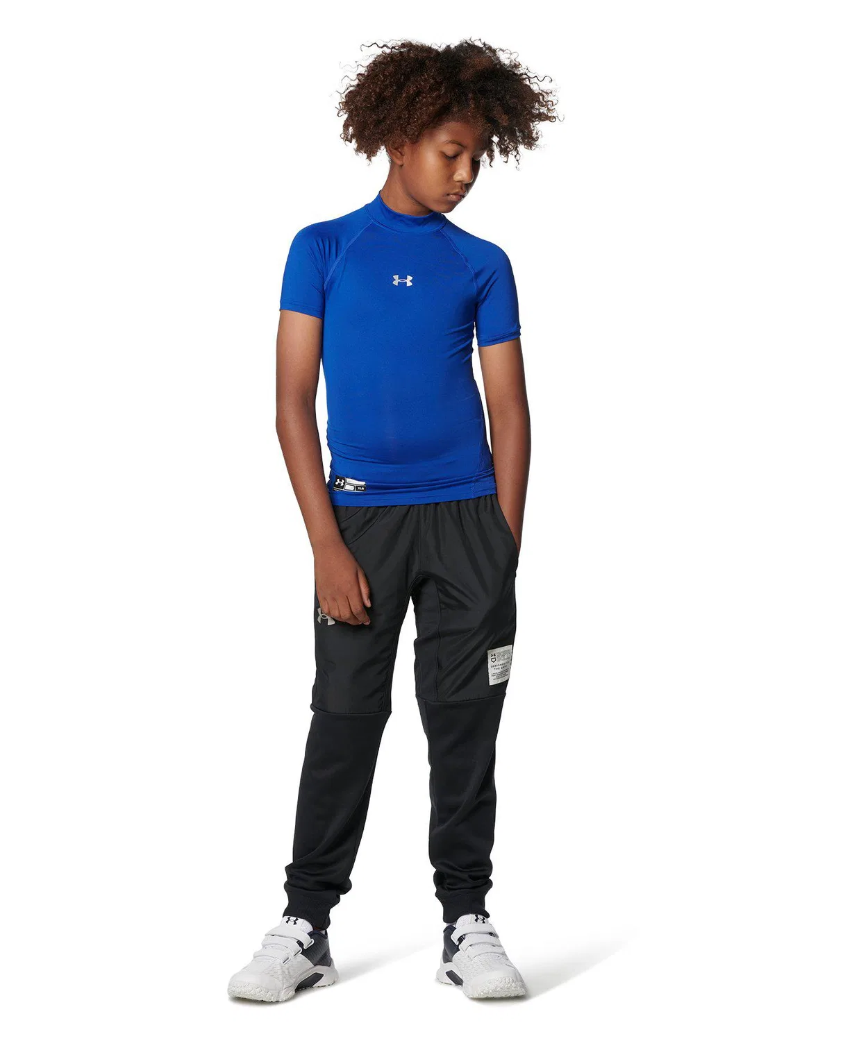 Детская компрессионная футболка с коротким рукавом Under Armour, Blue — фото 3