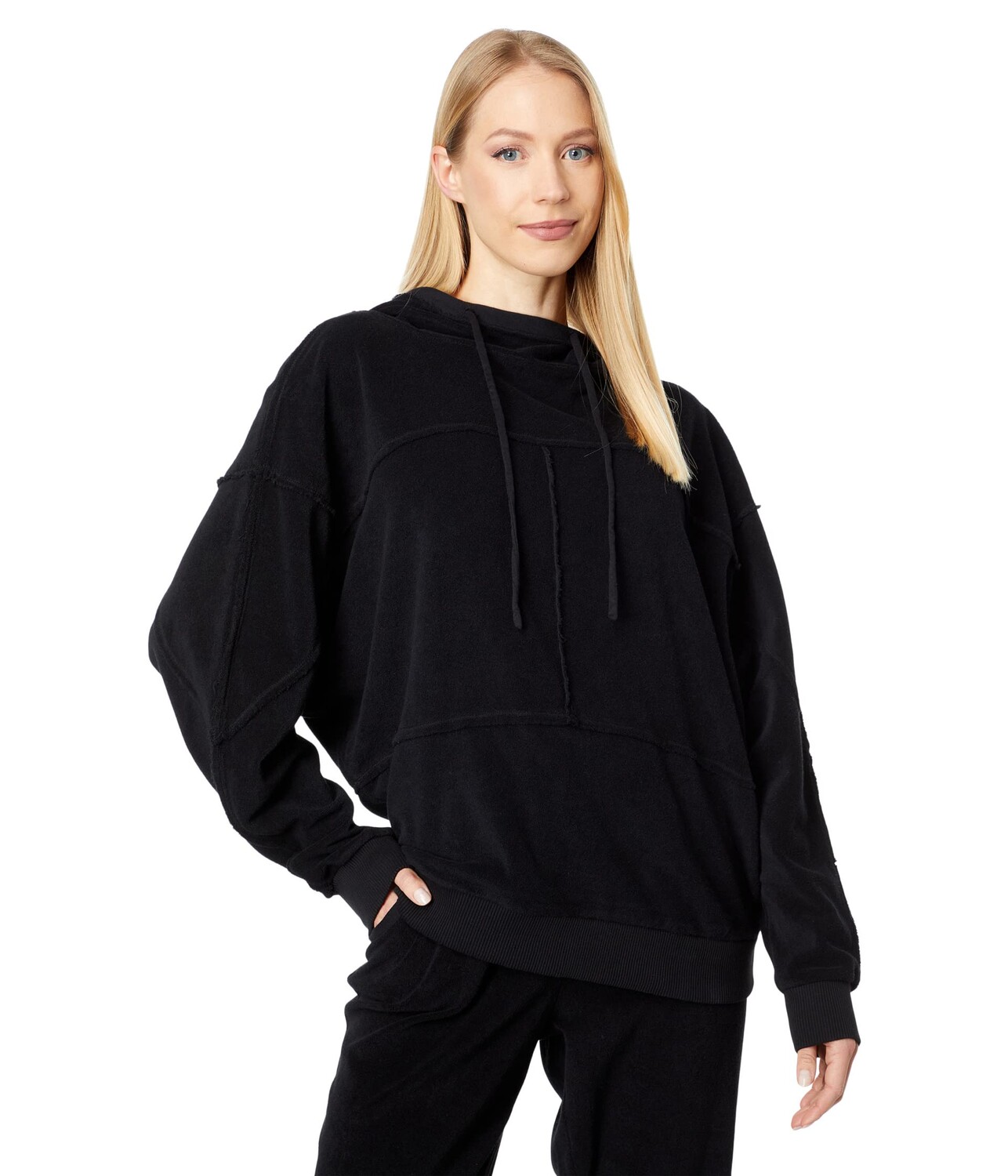 

Худи Mod-o-doc, Terry Cloth Long Sleeve Seamed Kimono Hoodie, Черный, Худи Mod-o-doc, Terry Cloth Long Sleeve Seamed Kimono Hoodie