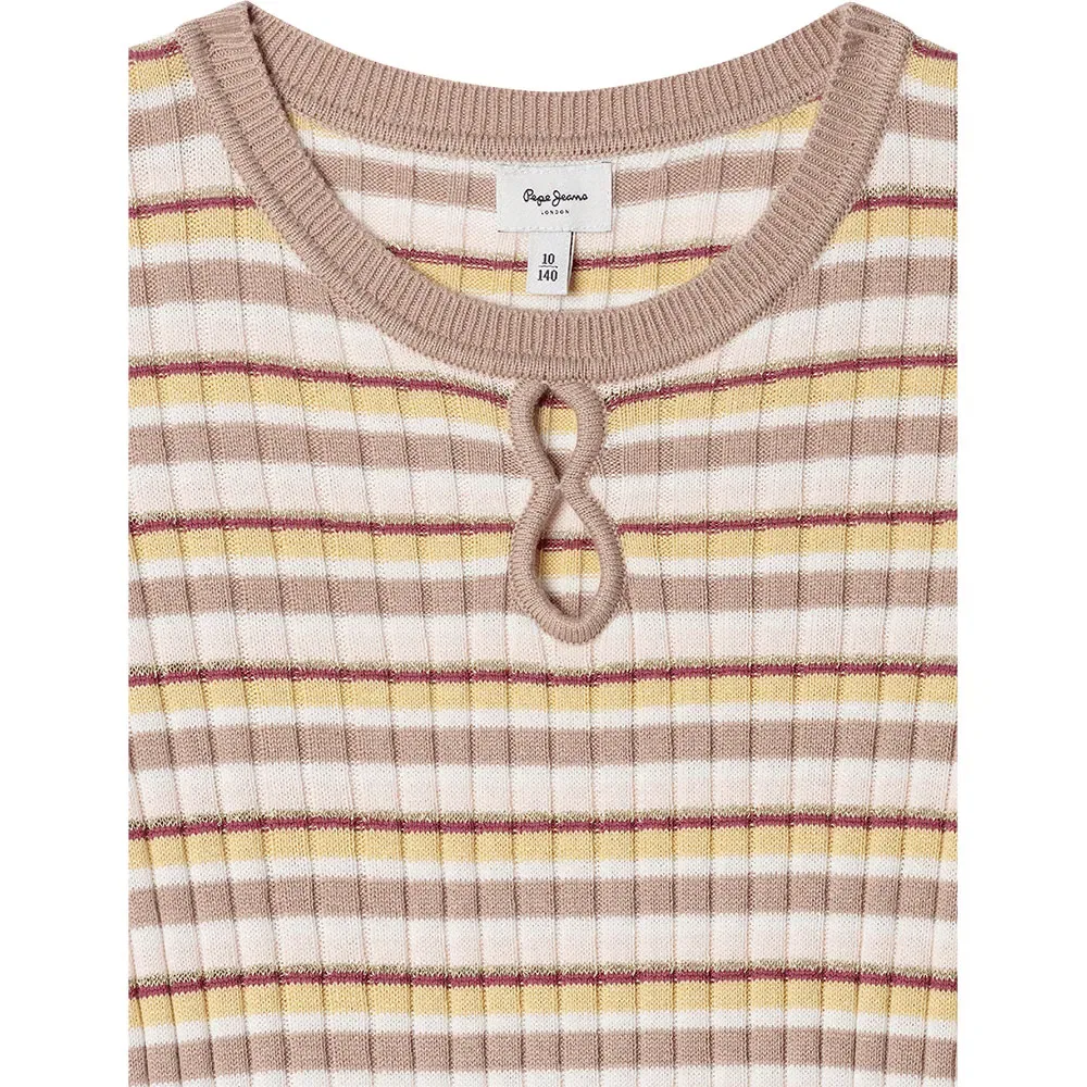 Детское платье для девочек с длинным рукавом Fawn Pepe jeans, Brown — фото 3