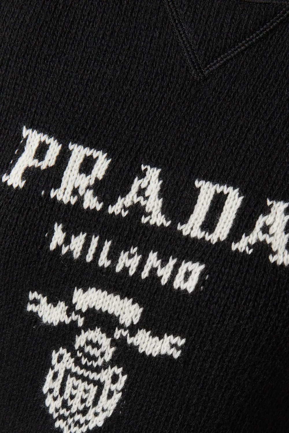 Свитер с круглым вырезом из шерстяной смеси Logo Crewneck Prada — фото 4