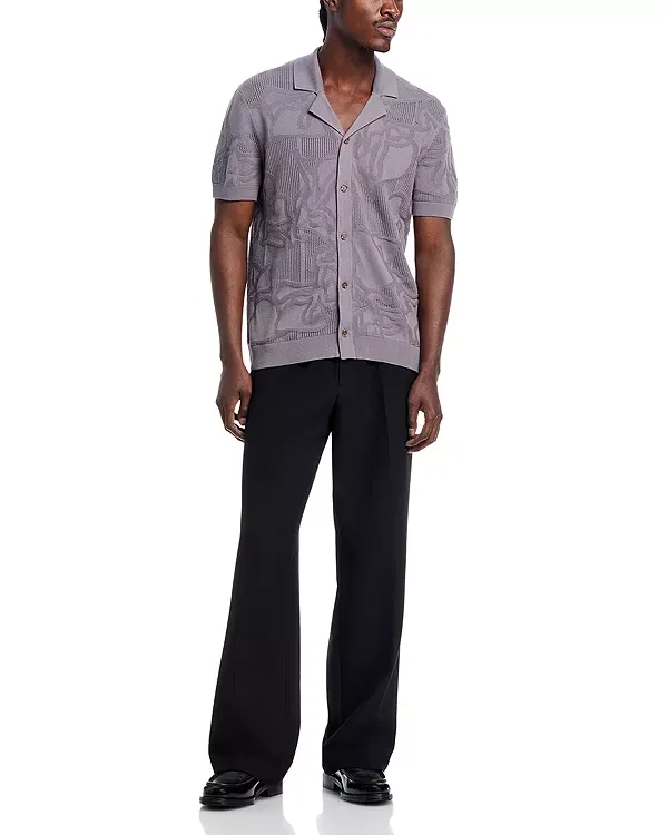 Мужская рубашка с принтом C-Noy patterned button down shirt Boss, Medium Purple — фото 2
