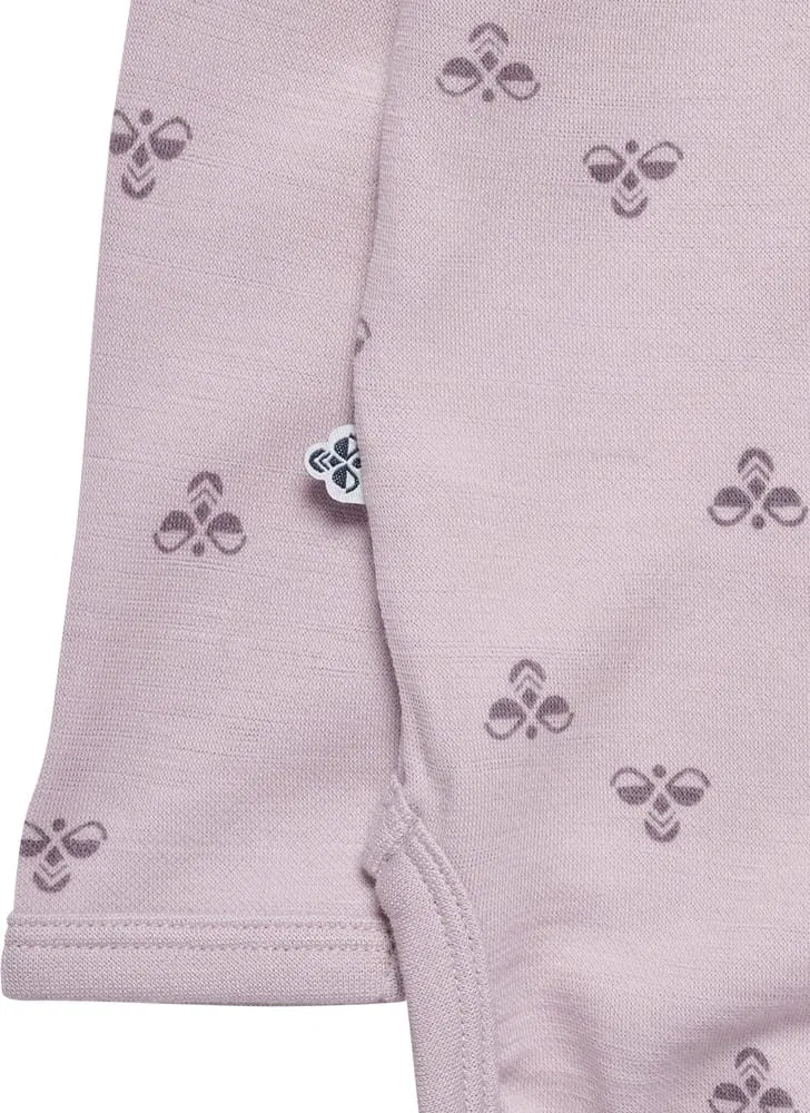 Боди с длинным рукавом Hmlmini Wool Body L/S Hummel, серый — фото 3