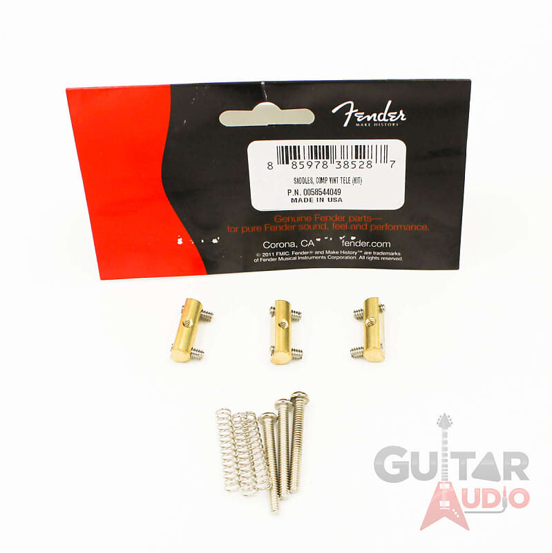 (Набор из 3) Оригинальные компенсированные латунные седла Fender ...